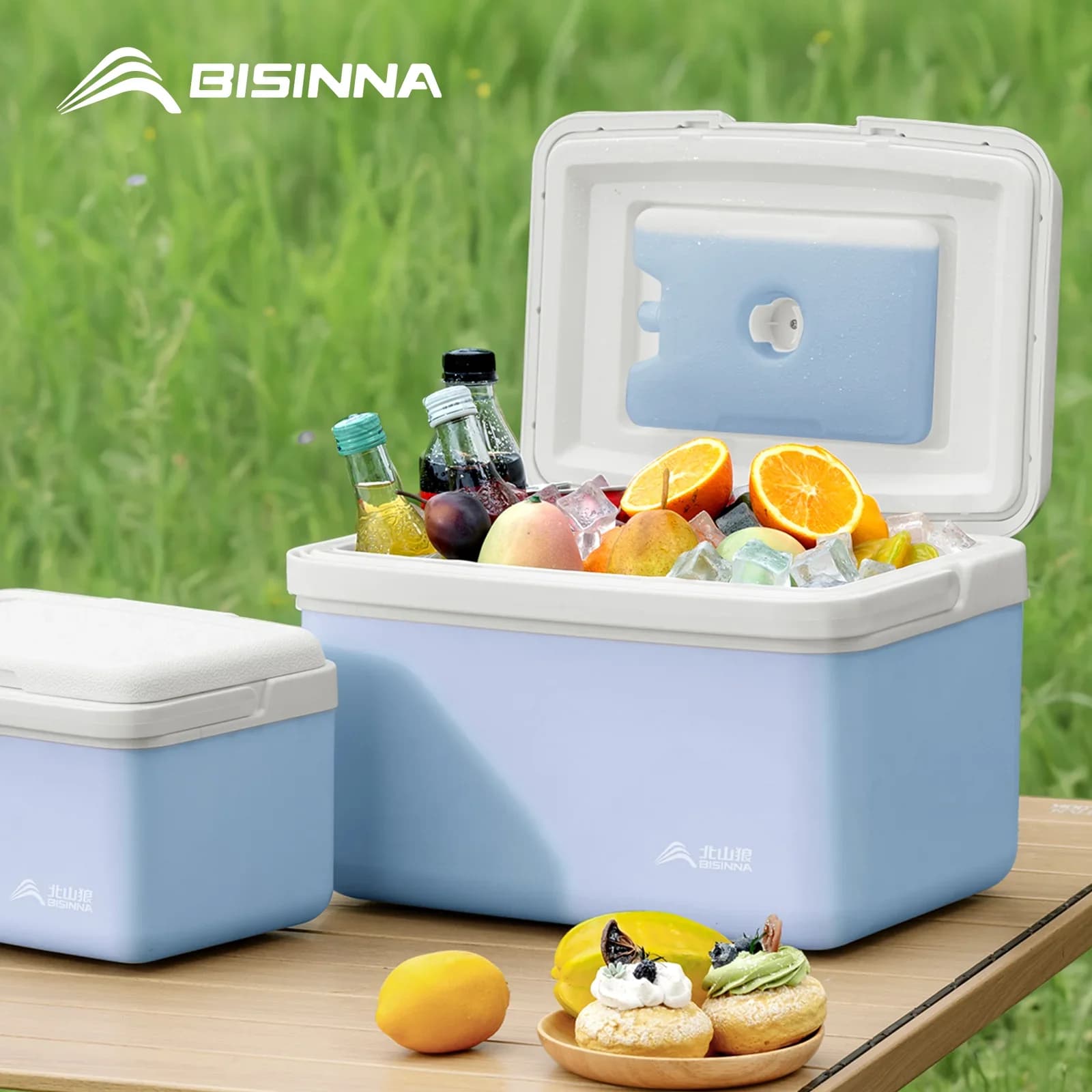 BISINNA 캠핑 아이스박스 6L/9L/15L 휴대용 낚시 쿨러박스 차량용 야외 피크닉 바베큐 아이스 버킷