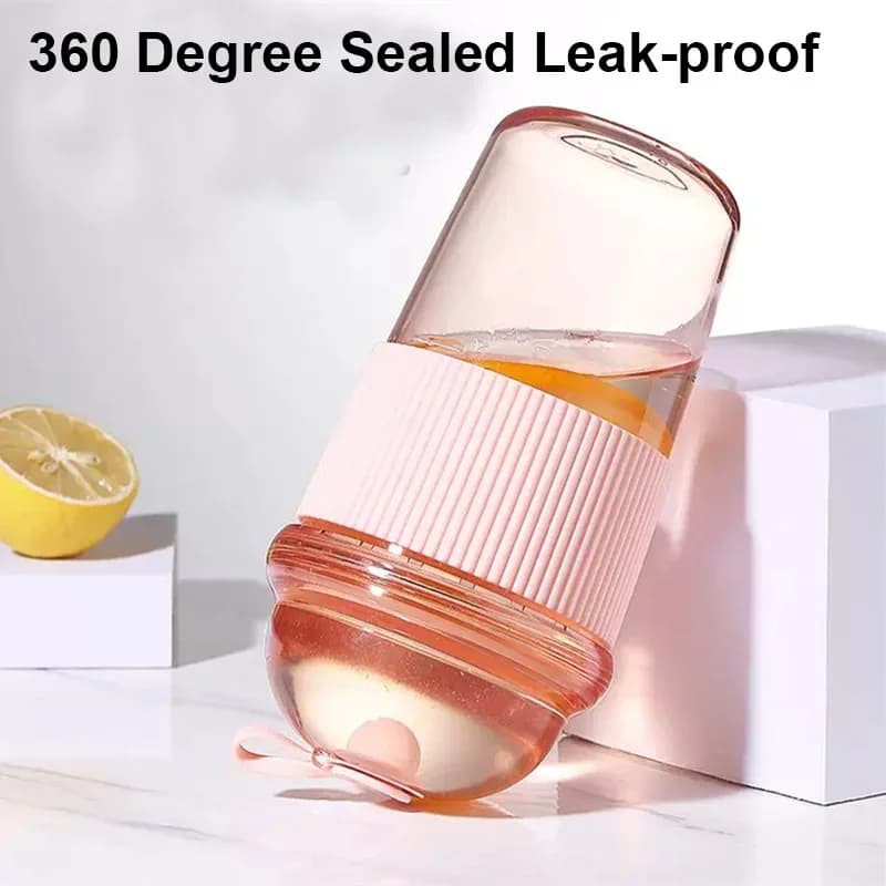 휴대용 플립 빨대컵 1개 430ml 플라스틱 감성 대용량 물병 차 커피 우유 내열 주스 젤리 컵
