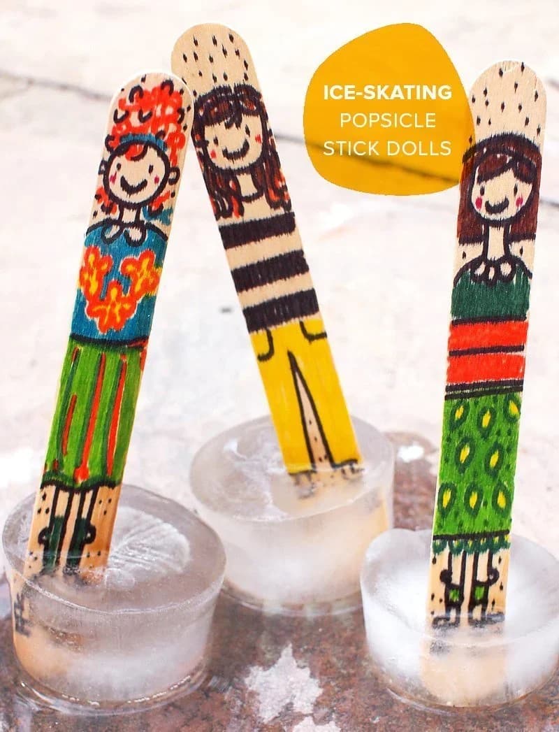 Leeseph 아이스크림 스틱 나무 막대 11.4cm 만들기 공예 레진 DIY 도구