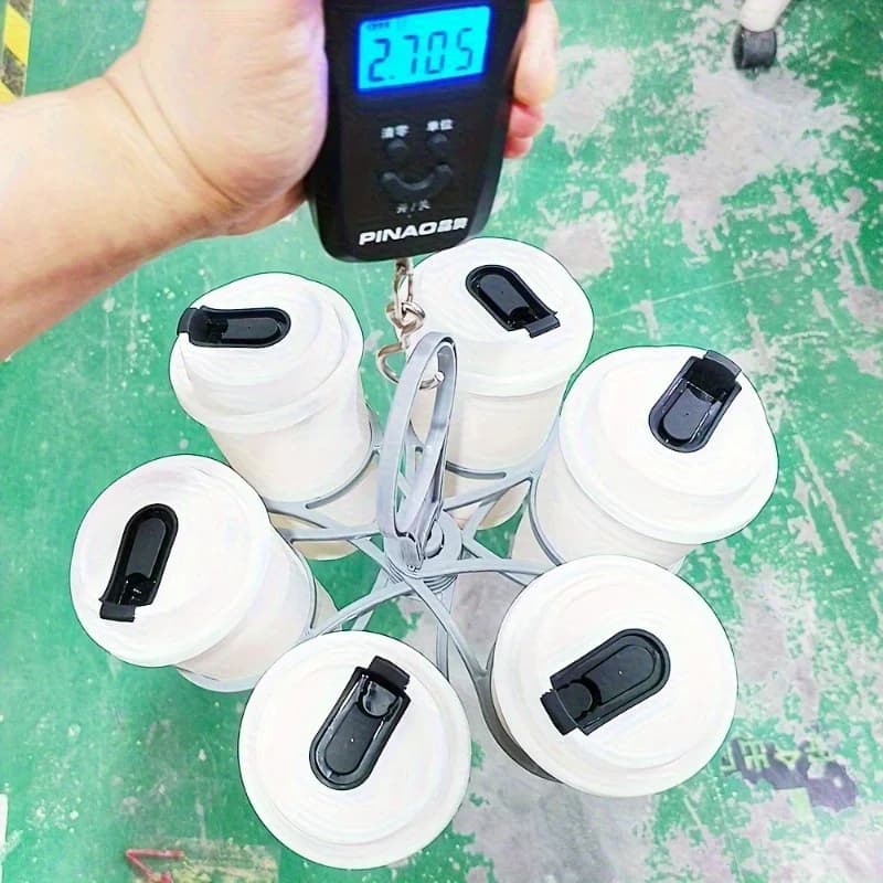 1/2개입 6구 휴대용 음료 캐리어 접이식 손잡이 컵홀더 야외 피크닉 파티 재사용 컵홀더