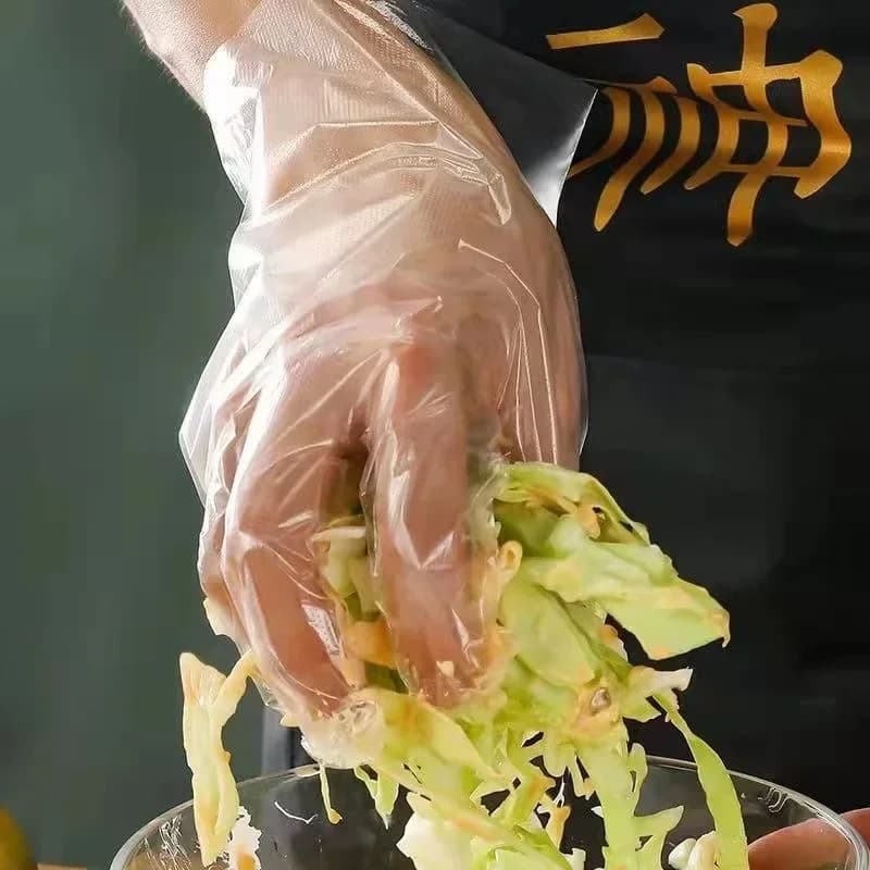 투명 일회용 위생장갑 라텍스 프리 요리 청소 바베큐용 주방 비닐장갑