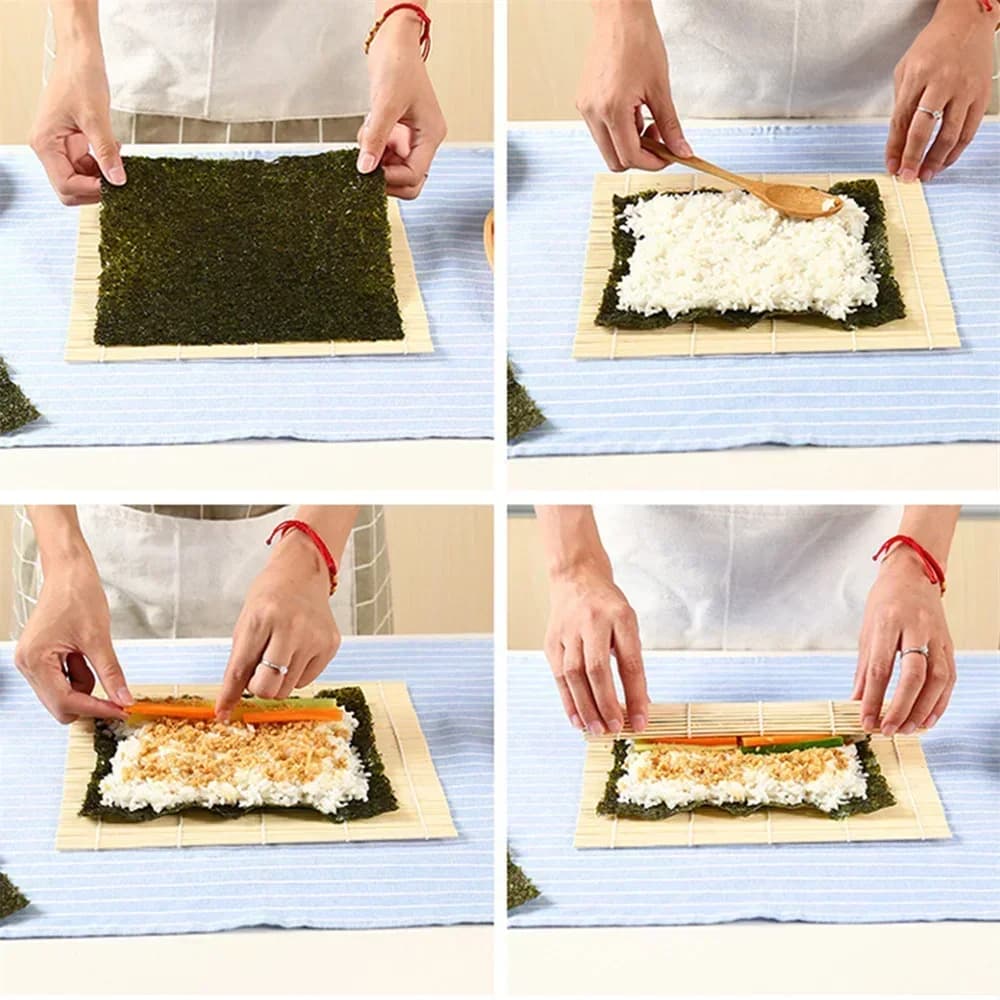 고급 대나무 김밥말이 김밥 롤 발 일식 주방 필수용품