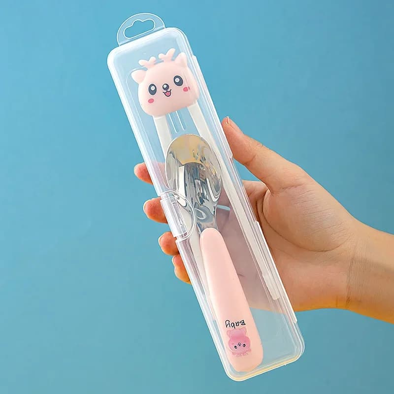 휴대용 투명 수저통, 여행용 커트러리 보관함 방진 뚜껑 수저 케이스